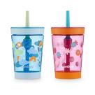 Copo Contigo Kids à prova de derramamento com canudo de 400 ml, pacote com 2 unidades