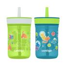 Copo Contigo Kids Leighton Straw 400 ml com tampa à prova de derramamento