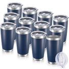 Copo Cool Yoleb de aço inoxidável 600 ml com tampa de 20 onças, pacote com 12