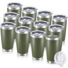 Copo Cool Yoleb de aço inoxidável 600 ml com tampa, pacote com 12
