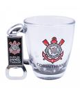 Copo Corinthians de Vidro Com Abridor 370ml Oficial