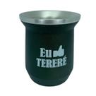 Copo cuia clássico parede dupla alumínio 350ml verde tereré água cerveja sucos whisky bebidas em geral