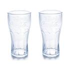 Copo da Coca-Cola de Plástico Linha Cristal Incolor Plasútil kit 2 unidades