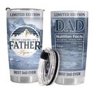 Copo de 20 onças 34HD Best Dad Ever em aço inoxidável com tampa