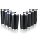 Copo de aço inoxidável DOMICARE 600mL com tampa, pacote com 8