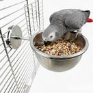 Copo de alimentação para aves AOTU em aço inoxidável com trava anti-roubo, tamanho S Copo de alimentação para aves AOTU em aço inoxidável com trava anti-roubo, tamanho S