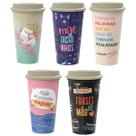 Copo de Café com Tampa Sortido Homenagem Mãe 500ml Plasútil