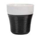 Copo de Café Proteção Térmica 150ml Porcelana Coffe Cup Preto Pressca