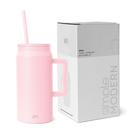 Copo de caneca Simple Modern Trek 1,5 L com alça, tampa de palha SS