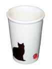 Copo de Cerâmica Branco com Desenho Fofo de Gatinho
