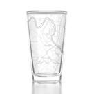 Copo de cerveja com mapa de Austin, Texas, Well Told, 473 ml, transparente Copo de cerveja com mapa de Austin, Texas, Well Told, 473 ml, transparente