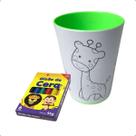 Copo De Colorir Com Giz - Color Cup Lavável - 01 Und SAFARI