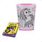 Copo De Colorir Com Giz - Color Cup / Lavável - 01 Und UNICÓRNIO