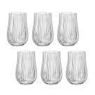 Copo de Cristal Bohemia Para Água e Suco 450 ml Tulipa Optic 6 Peças