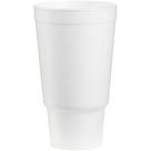 Copo de espuma Dart 32AJ20 960ml de poliestireno isolado branco x400
