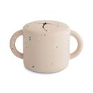 Copo de lanche de silicone mushie Vanilla Confetti 400 ml à prova de derramamento