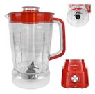 Copo de Liquidificador Compatível Britânia B1000 Cristal Tampa Vermelha