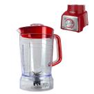 Copo De Liquidificador Mondial L-1000W L-1100W L-1200W Tampa Vermelha Cristal