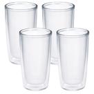 Copo de mesa Tervis Crystal Clear, 470 ml, isolado, pacote com 4