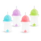 Copo de palha infantil Munchkin Any Angle 300 ml, pacote com 4, azul/verde/rosa/roxo