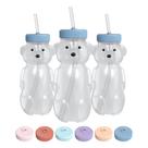 Copo de palha The 730 Project Honey Bear 240 ml, pacote com 3 unidades, azul Copo de palha The 730 Project Honey Bear 240 ml, pacote com 3 unidades, azul