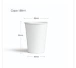 Copo de Papel Biodegradável para Café, Chá e Cappuccino - 180ml - 200 Unidades