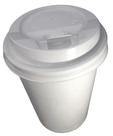 Copo de Papel Branco 240ml + Tampa c/ bocal - 150un