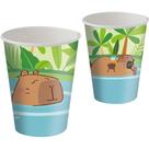 Copo De Papel Festa Capivara Fofa 200ml C/ 8 Unid. Festcolor