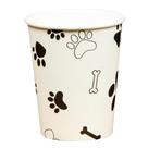 Copo de Papel Festa Patinhas de Cachorro 270ml C/ 10 Unid.