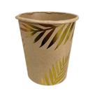 Copo De Papel Kraft Silver Folhagem Dourada 270ml 10un