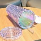 Copo de plastico escama de peixe c/led 750ml tomate ak-7514