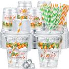 Copo de plástico Pickmesh Cutie Baby Shower 350 ml com tampa e canudo x50 Copo de plástico Pickmesh Cutie Baby Shower 350 ml com tampa e canudo x50