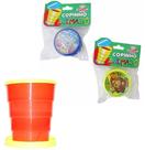 Copo de Plastico Retratil Colors com Tampa Label - Rodzand