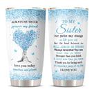 Copo de presente prático Tumbler Vutieso Sister Gifts de 20 onças