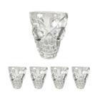 Copo de shot caveira festa de halloween mini crânio 55ml - 4 unidades