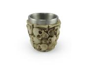 Copo De Shot Dose Em Aço Inox Resina Modelo 18 Caveiras Colecionável Decorativo Tequila Whisky Vodka