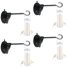 Copo de sucção para janelas Bird Feeder Hanger, pacote com 4 unidades PeakBlen Copo de sucção para janelas Bird Feeder Hanger, pacote com 4 unidades PeakBlen