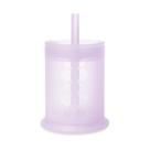 Copo de treinamento Olababy Silicone com tampa de palha 150mL lilás 6+ Mo