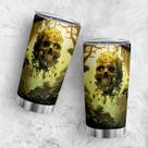 Copo de viagem, caneca de café Oasisdream, 600 ml com estampa de caveira Copo de viagem, caneca de café Oasisdream, 600 ml com estampa de caveira