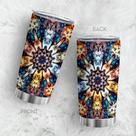 Copo de viagem Caneca de café Oasisdream 600 ml com estampa de flores