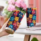 Copo de viagem, caneca de café Oasisdream, 600 ml com estampa de gato