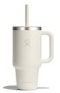 Copo de viagem Hydro Flask 950 ml com alça, tampa e canudo marfim