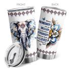 Copo de viagem Oasisdream 600 ml com estampa de elefante Copo de viagem Oasisdream 600 ml com estampa de elefante
