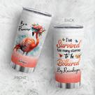 Copo de viagem Oasisdream Copo de 600 ml com estampa de flamingo