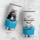 Copo de viagem Oasisdream Oasisdream Caneca de 600 ml com estampa de gato