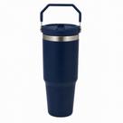 Copo de Viagem Portátil 900ml MS983 de Parede Dupla Isolado a Vácuo com Alça e Canudo Copo de Viagem Portátil 900ml MS983 de Parede Dupla Isolado a Vácuo com Alça e Canudo