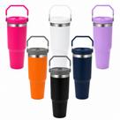 Copo de Viagem Portátil 900ml MS983 de Parede Dupla Isolado a Vácuo com Alça e Canudo Copo de Viagem Portátil 900ml MS983 de Parede Dupla Isolado a Vácuo com Alça e Canudo