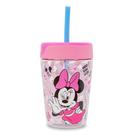 Copo de viagem Silver Buffalo Disney Minnie Mouse 530 ml para crianças Copo de viagem Silver Buffalo Disney Minnie Mouse 530 ml para crianças