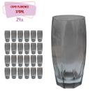 Copo de Vidro 370ml Cinza Florida Agua Suco Vinho 24 Unidade