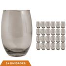 Copo De Vidro 450ml Redondo Bellagio Cinza Luxo - 24 Unidades